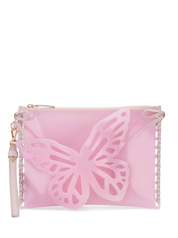 Sophia Webster Flossy Butterfly Clutch - Pink