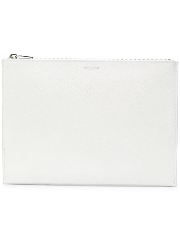 Saint Laurent Ysl Rider Tablet Holder - White