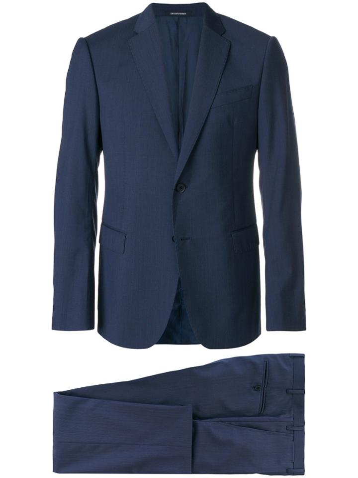 Emporio Armani Tailored Single Breasted Suit - Blue