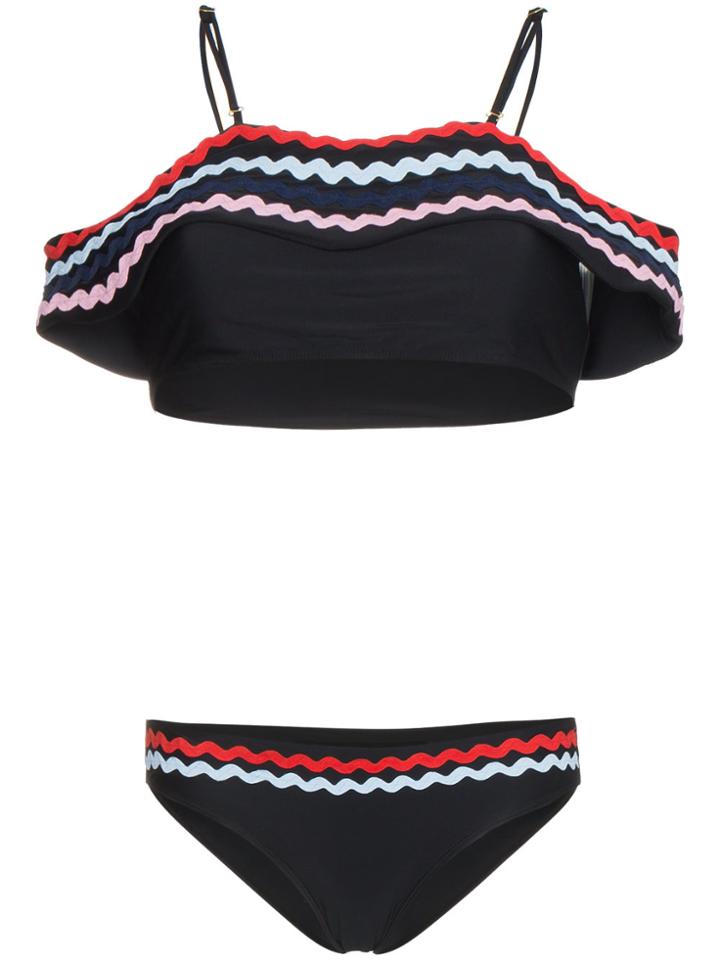 Paper London Wave Off-shoulder Bikini - Black