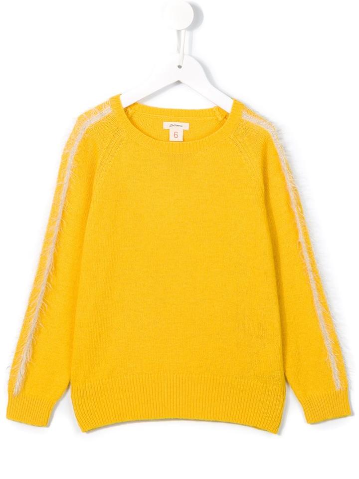 Bellerose Kids Stripe Sleeve Sweater, Girl's, Size: 10 Yrs, Yellow/orange