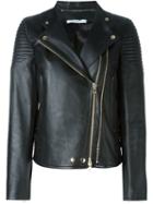 Givenchy Classic Biker Jacket, Women's, Size: 38, Black, Lamb Skin/acetate/viscose
