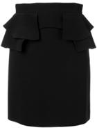 Alexander Mcqueen Ruffle Trim Skirt - Black