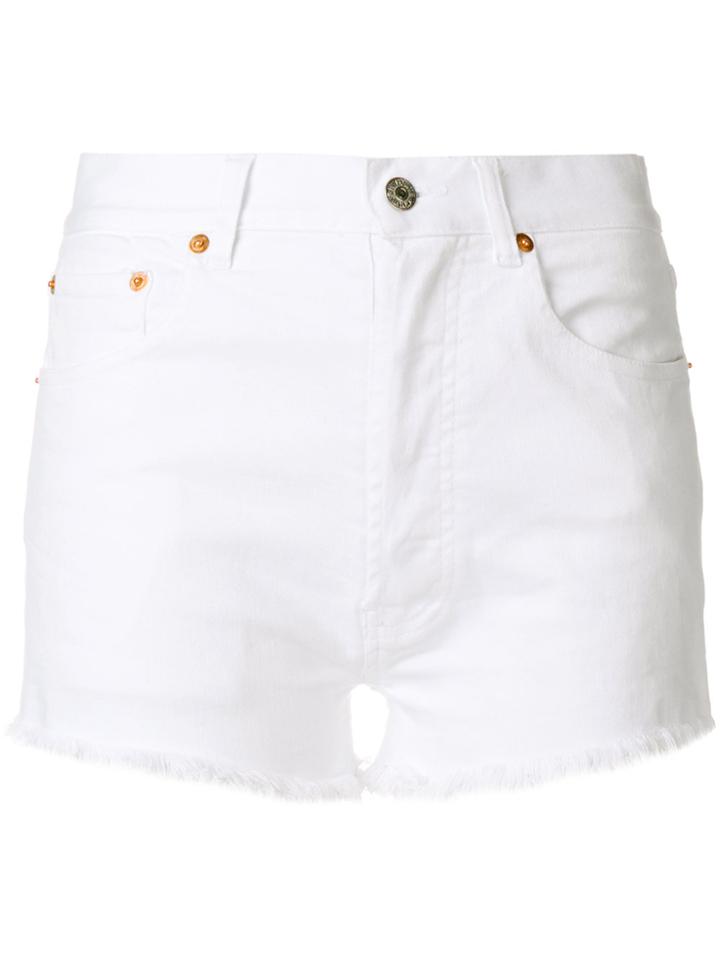 Forte Dei Marmi Couture Raw Hem Denim Shorts - White