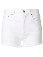 Forte Dei Marmi Couture Raw Hem Denim Shorts - White