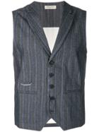 Al Duca D'aosta 1902 Striped Fitted Waistcoat - Blue