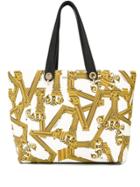 Versace Jeans Column Print Tote Bag - White