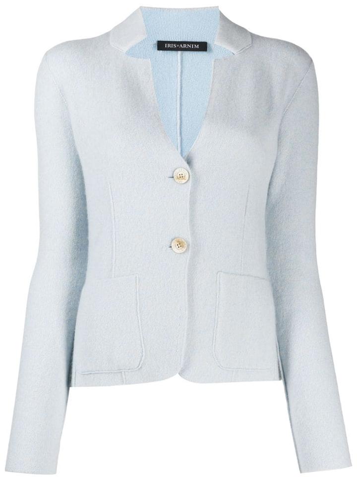 Iris Von Arnim Cut-out Detail Cardigan - Blue