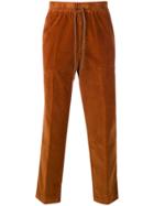 Barena Straight Leg Drawstring Trousers - Brown