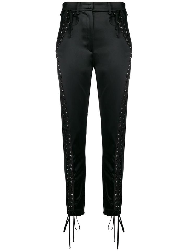 Dolce & Gabbana Lace-up Trousers - Black