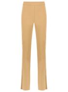 Gloria Coelho High Waisted Flared Trousers - Brown