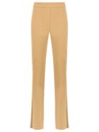 Gloria Coelho High Waisted Flared Trousers - Brown