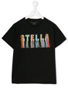 Stella Mccartney Kids Teen Fringed-logo T-shirt - Black