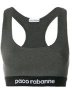 Paco Rabanne Logo Band Cropped Top - Grey