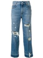 Stella Mccartney Distressed Cropped Jeans - Blue