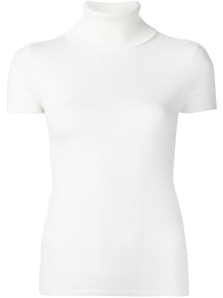 Theory Turtleneck Top, Women's, Size: Small, White, Polyester/wool