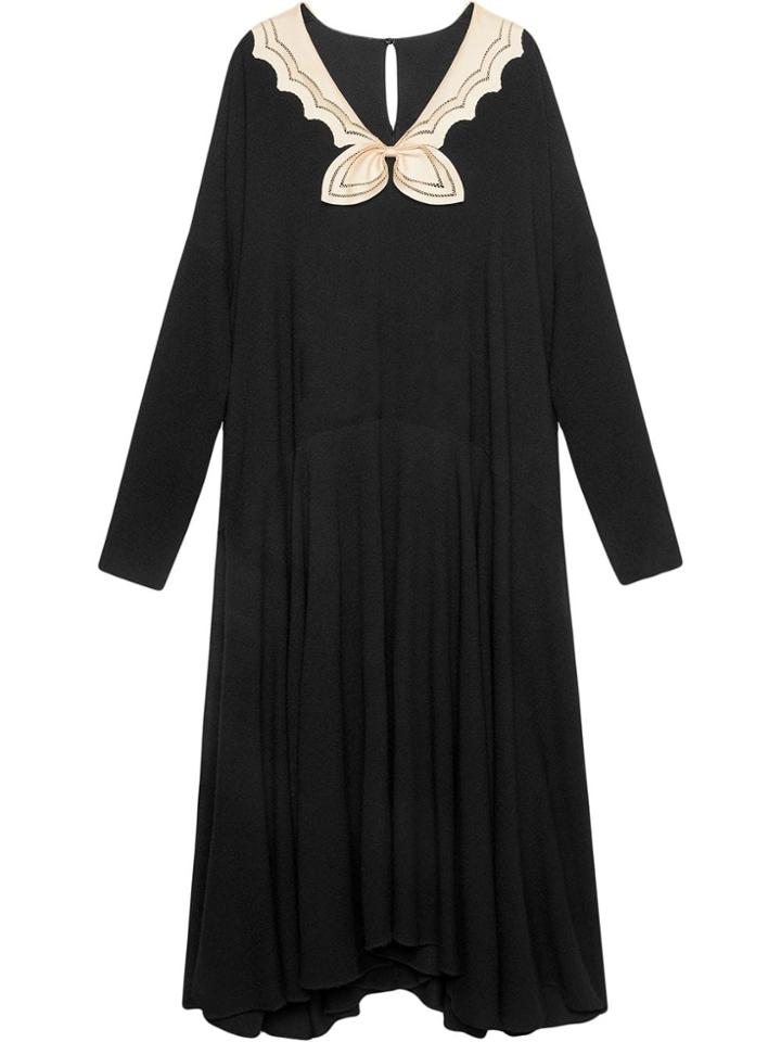 Gucci Long Sablé Dress - Black