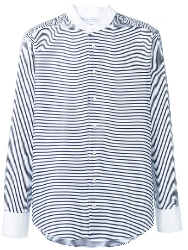 Etro - Striped Shirt - Men - Cotton - 42, White, Cotton