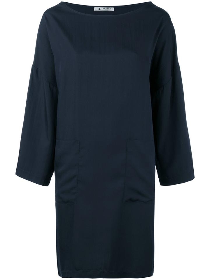 Barena Patch Pocket Shift Dress - Blue