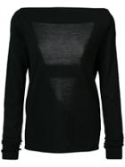 Dion Lee Deep V Back Sweater - Black