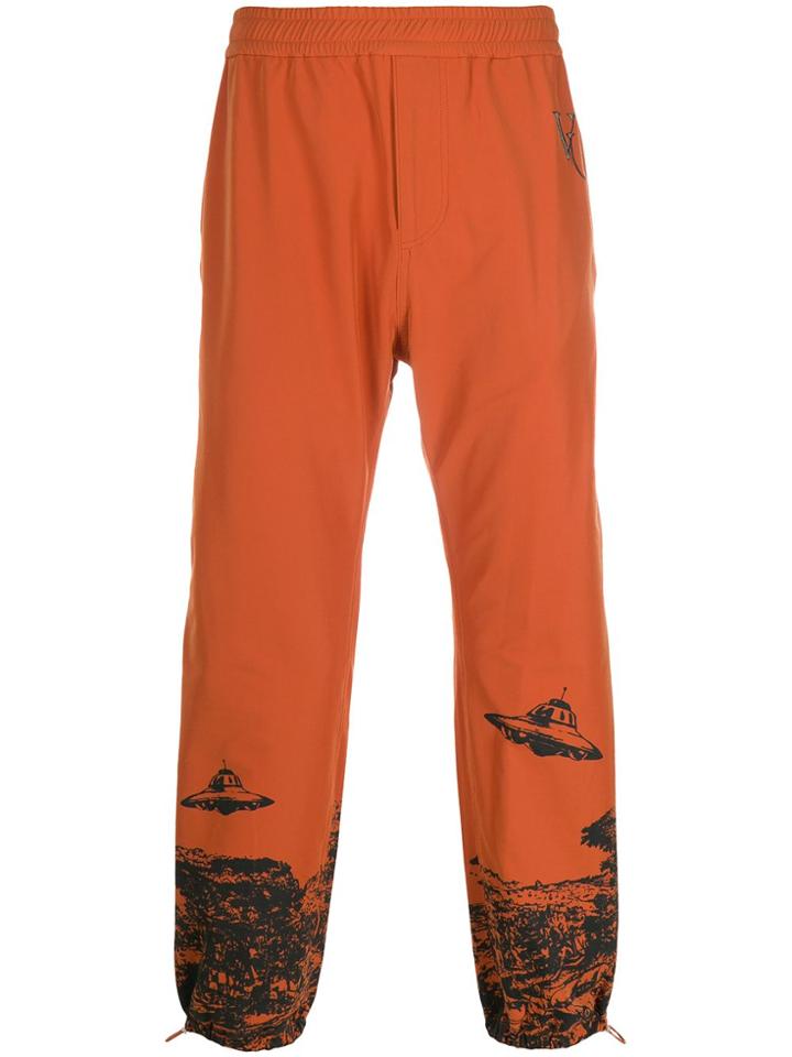 Undercover Elasticated Ufo Print Track Pants - Orange