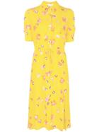 Altuzarra Floral Print Shirt Dress - Yellow