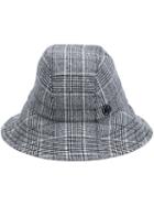 Maison Michel Checked Bucket Hat, Women's, Size: Small, Black, Cotton/wool