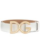 Dolce & Gabbana Logo Belt - White