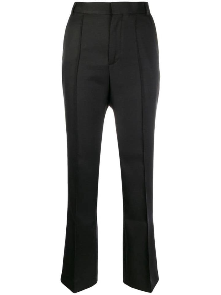 Plan C Slim Fit Tailored Trousers - Black
