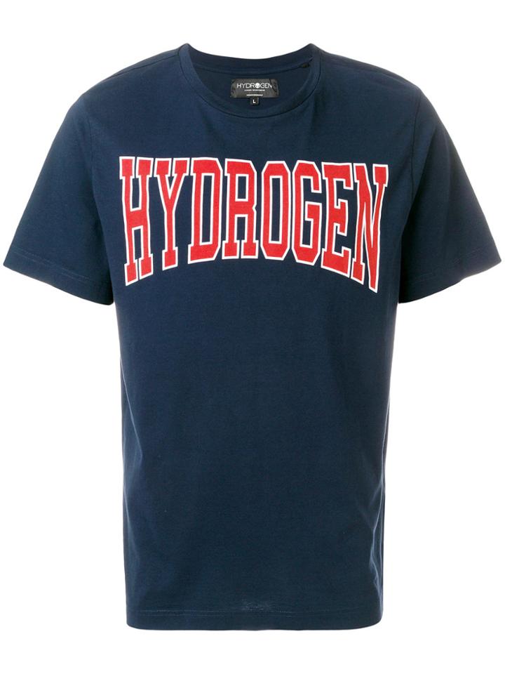 Hydrogen Logo Print T-shirt - Blue