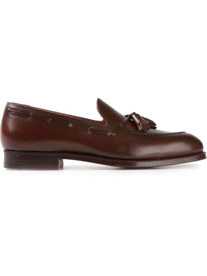 Crockett & Jones Cavendish Loafers, Men's, Size: 10, Brown, Leather