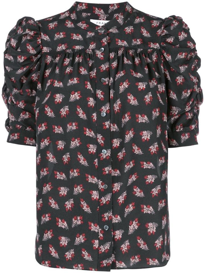 Frame Floral Print Blouse - Black
