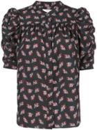 Frame Floral Print Blouse - Black