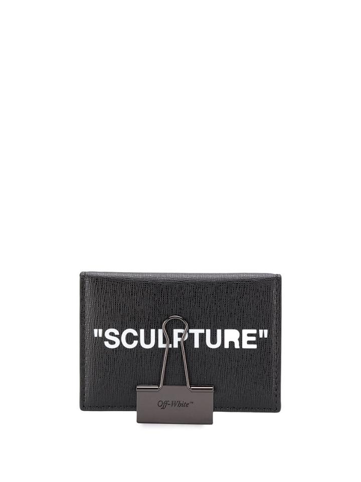 Off-white Sculpture Card Case - Black