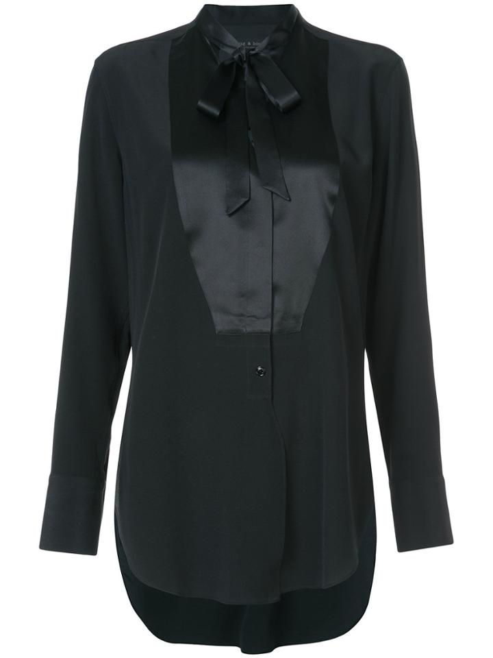 Rag & Bone Frida Tux Blouse - Black