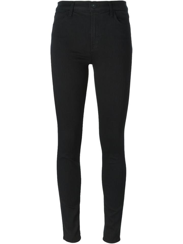 J Brand 'maria' High-rise Skinny Jeans, Women's, Size: 29, Black, Cotton/polyester/spandex/elastane/viscose