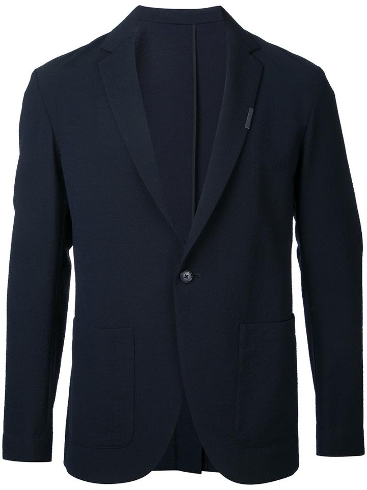 Factotum - Single Breasted Jacket - Men - Polyester/polyurethane/wool - 48, Black, Polyester/polyurethane/wool
