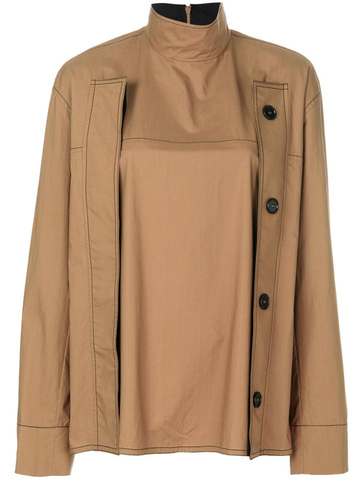 Marni Runway Buttoned Blouse - Brown