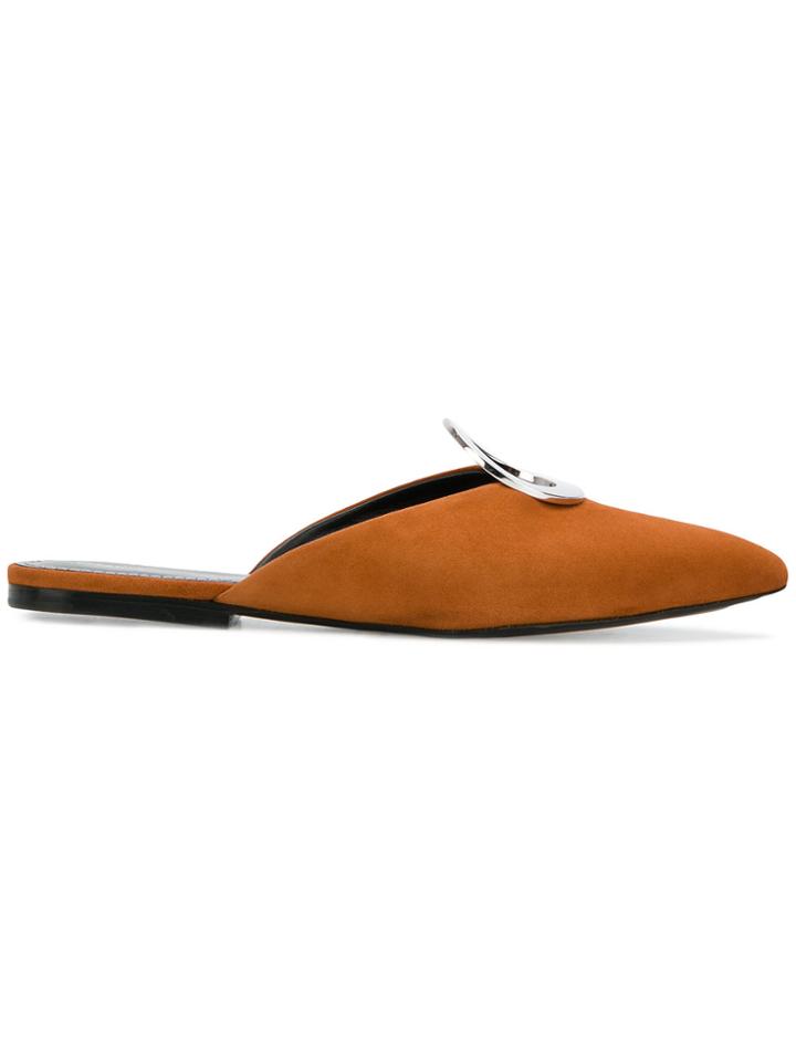 Proenza Schouler Pointed Toe Slippers - Brown