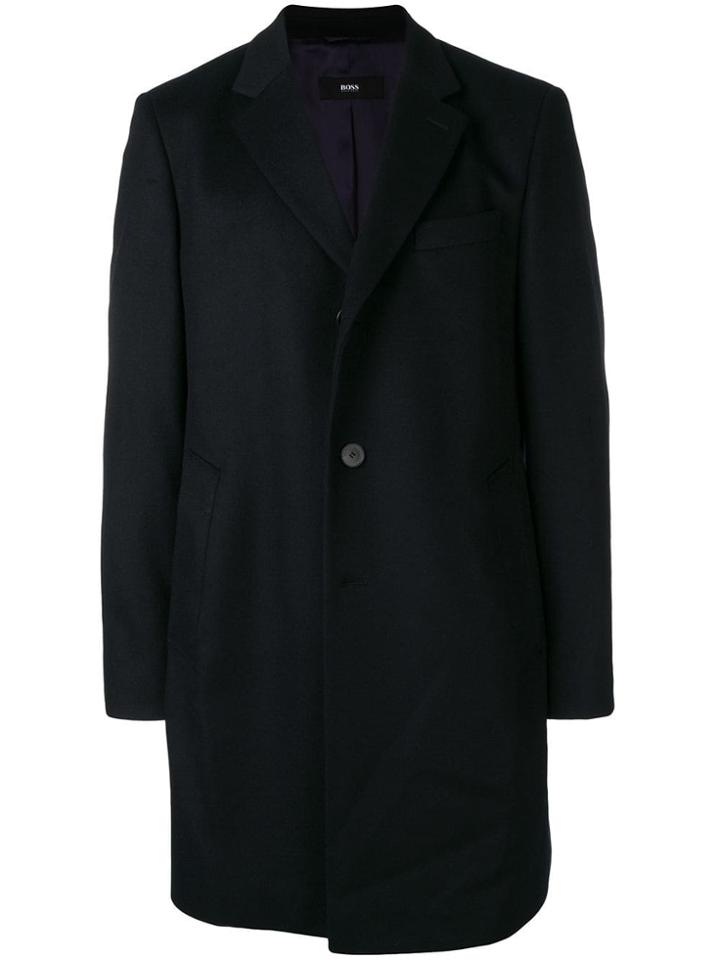 Boss Hugo Boss Tailored Single Breasted Coat - Blue