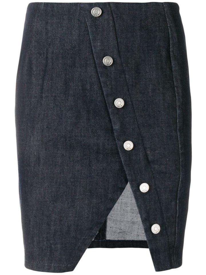 Rta Wrap-effect Skirt - Blue