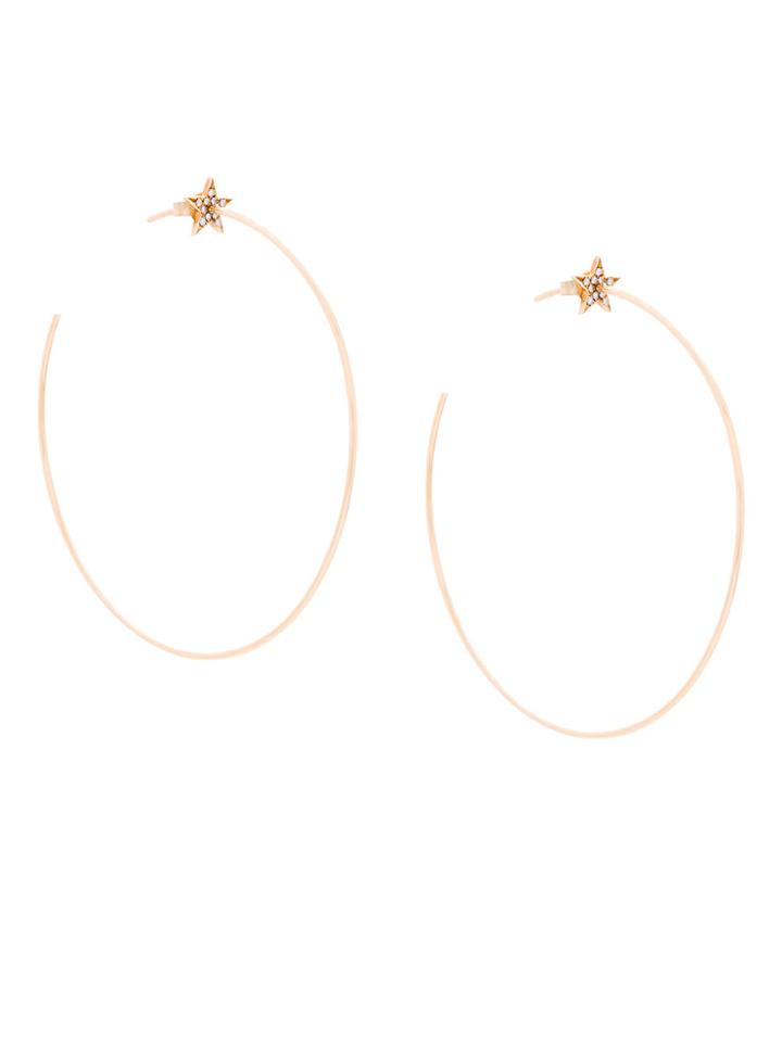 Diane Kordas Star Hoop Earrings - Metallic