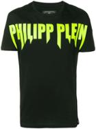 Philipp Plein Gold Cut Logo Print T-shirt - Black