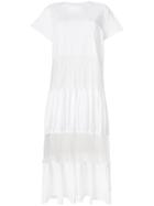 Red Valentino Gathered Skirt T-shirt Dress - White