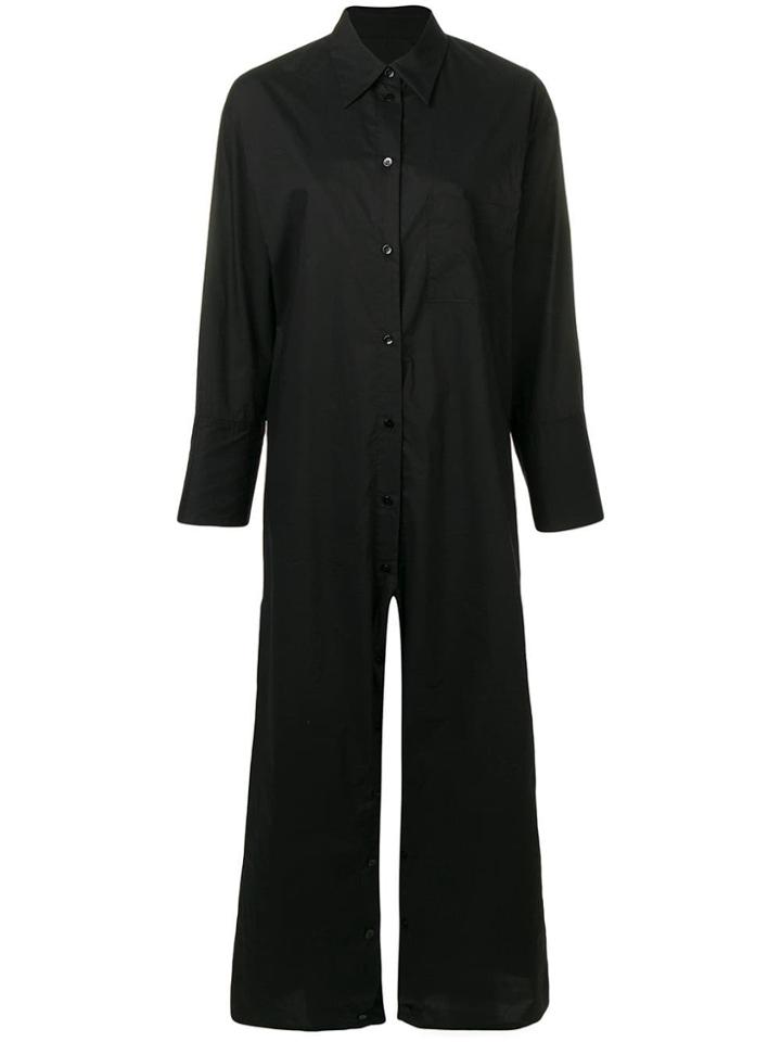 Mm6 Maison Margiela Shirt Style Jumpsuit - Black