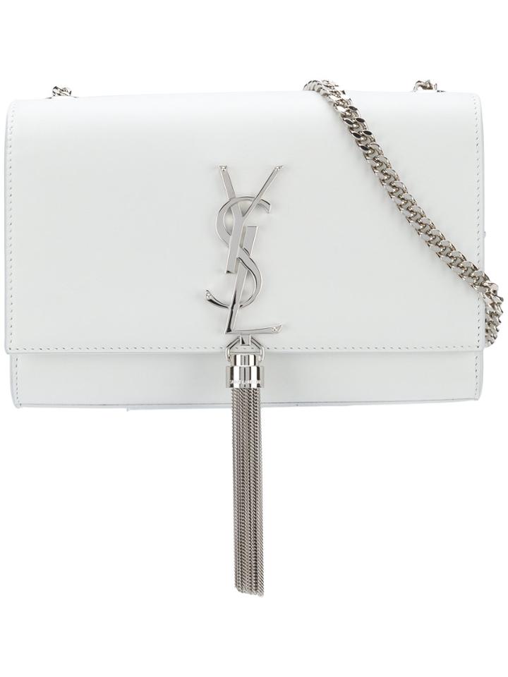 Saint Laurent Kate Cross-body Bag - White