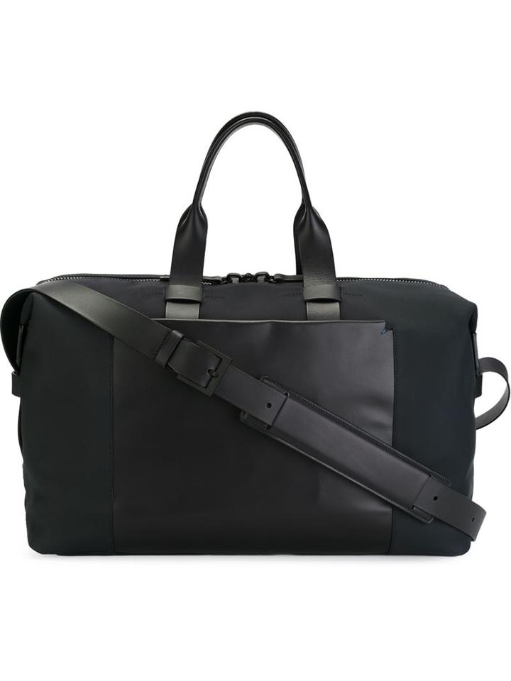 Troubadour Fabric & Leather Weekender, Blue, Nylon/cotton/leather