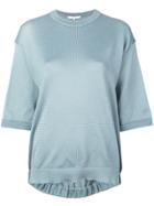 Tibi Half-sleeve Knitted Sweater - Blue