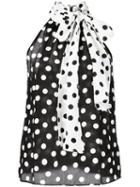 Alice+olivia Polka-dot Blouse - Black