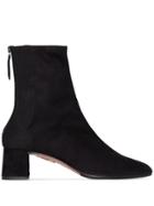 Aquazzura Saint Honoré 50mm Stretch Ankle Boots - Black
